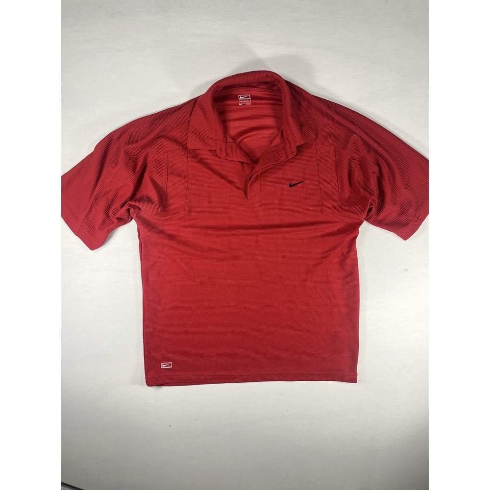 Nike Golf Performance Dri Fit Polo Shirt Red Mens Large L